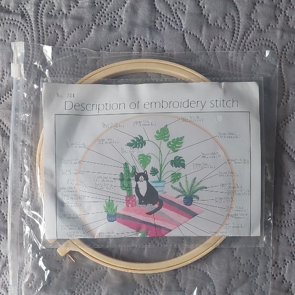 Cat Embroidery Kit